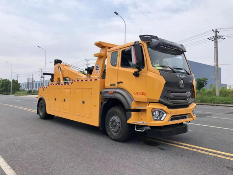 國六重汽豪瀚拖吊聯(lián)體黃牌清障車(chē)