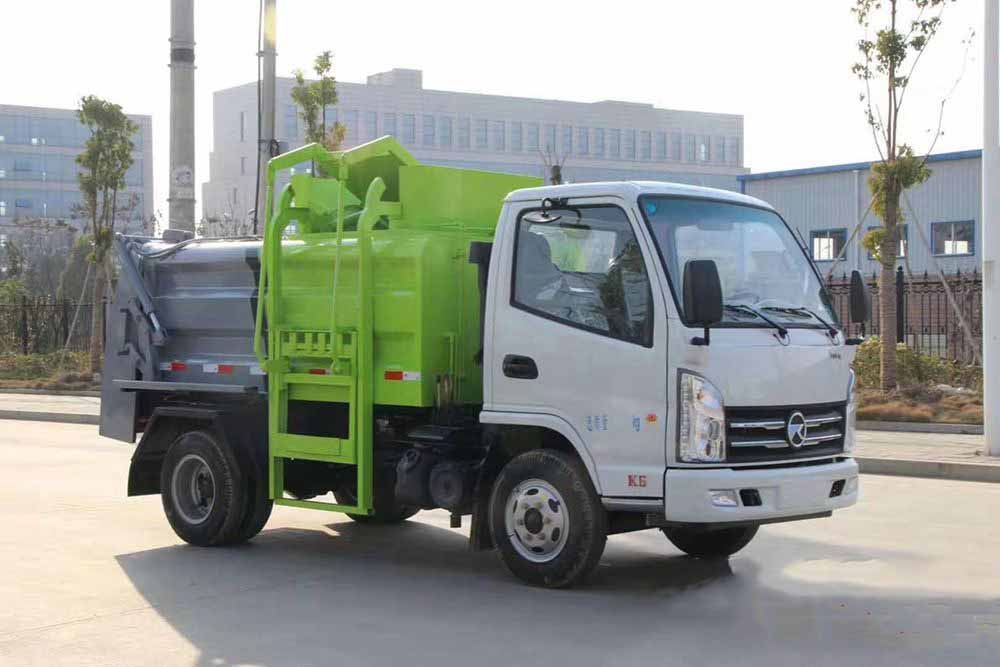 國六凱馬藍牌4方餐廚垃圾車(chē)