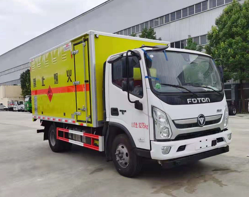 福田奧鈴4.08米貨廂爆破器材運輸車(chē)