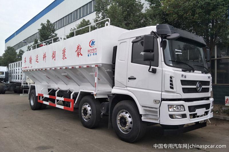 陜汽小三軸散裝飼料運輸車(chē)