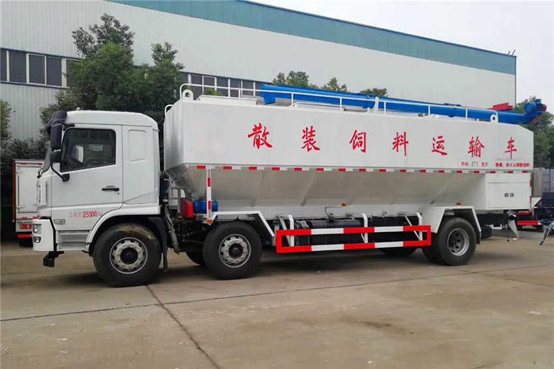 陜汽小三軸散裝飼料運輸車(chē)