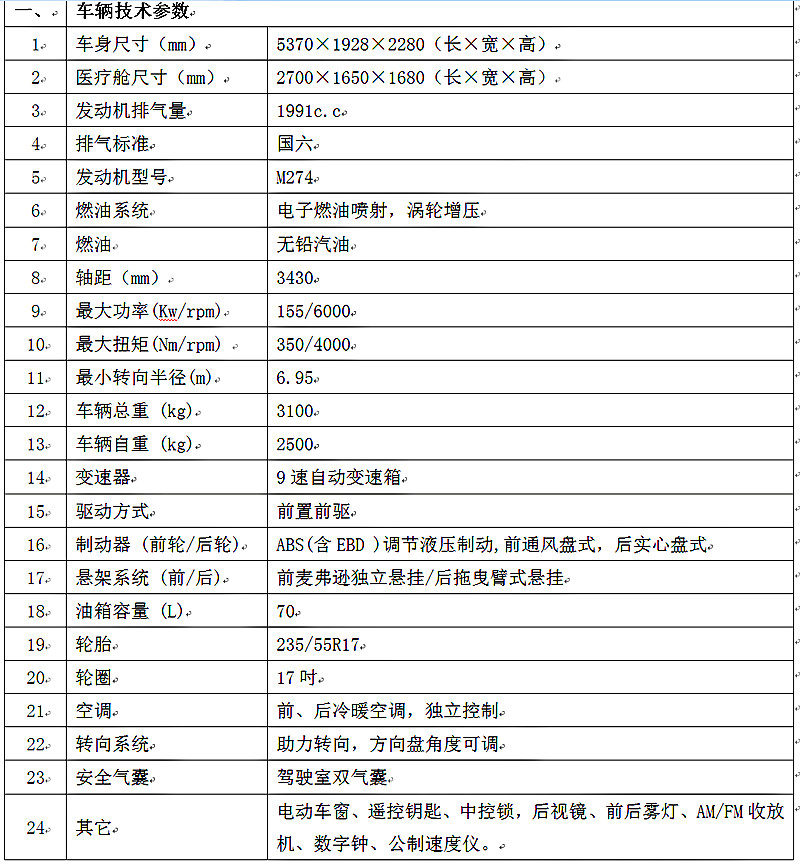 國六奔馳監護型救護車(chē)